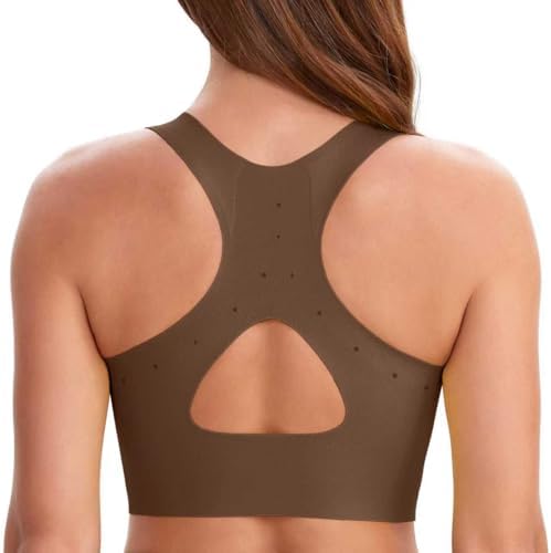 Fittingirls Sports Bras for Women High Impact, Seamless Wirefree Workout Bra with Removable Pads for Yoga Running - Image 3