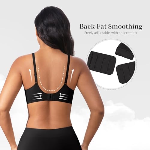 Fittingirls Women's Sexy Lace Bra - Deep V Push-Up Minimizer, Comfort Wireless Seamless Lightly Padded Lingerie - Image 6