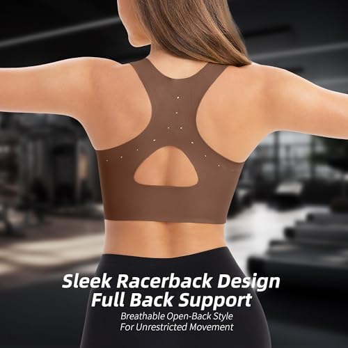 Fittingirls Sports Bras for Women High Impact, Seamless Wirefree Workout Bra with Removable Pads for Yoga Running - Image 7