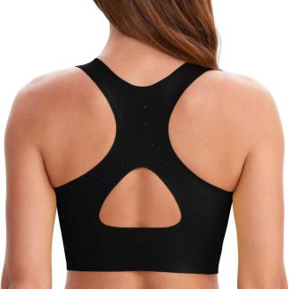 Fittingirls Women's High Impact Sports Bra | Triangular Stability, Seamless Breathable Laser-Cut Back, Non-Slip Lift Straps