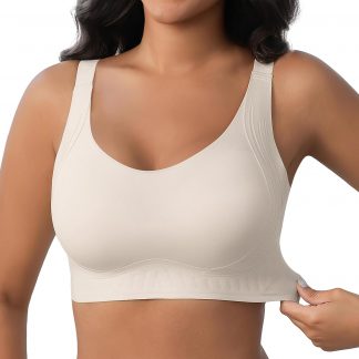Fittingirls Wireless Bra: Comfort Bra Non-Wired Full Coverage Seamless Padded Design Smooth Under Any Outfit