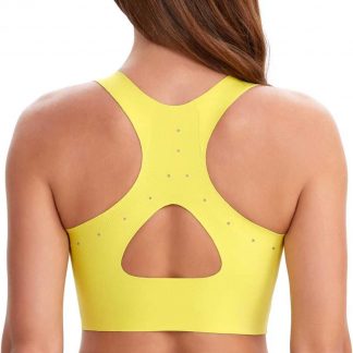 Fittingirls Sports Bras for Women High Impact, Seamless Wirefree Workout Bra with Removable Pads for Yoga Running